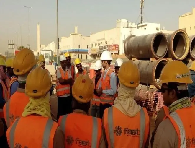 Hindcco workers in personal protective equipment